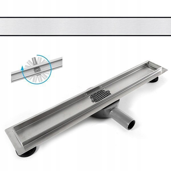 Sprchový žľab - Otočný lineárny odtok 360 stupňov 8 DIZAJNOV 80cm