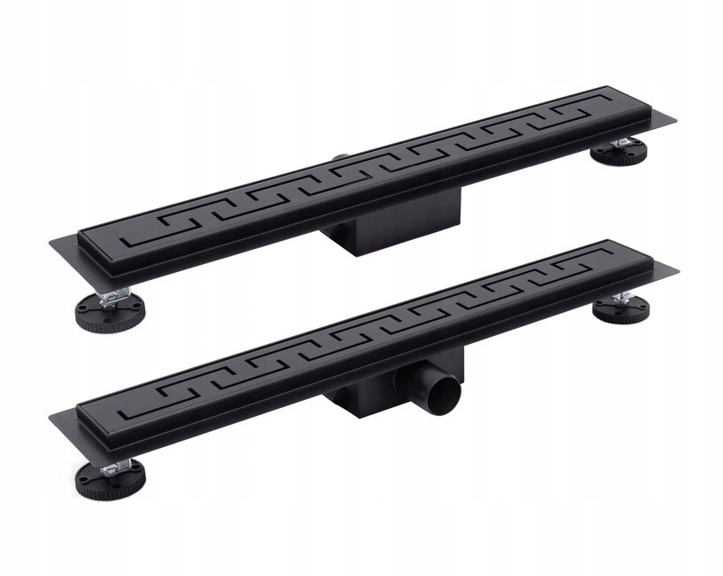 Sprchový žľab - BLACK MATT GREEK 80cm lineárny odtok - čierny