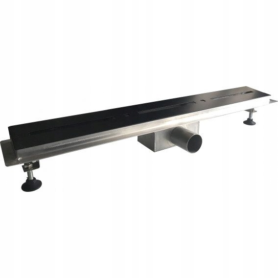 Sprchový žľab - Lineárny odtok Nero 800 mm čierny