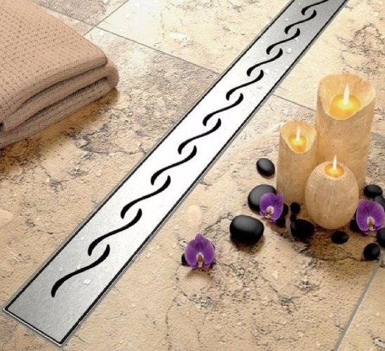 Sprchový žľab - Lineárny odtok REA 70cm, prevedenie WAVE 411