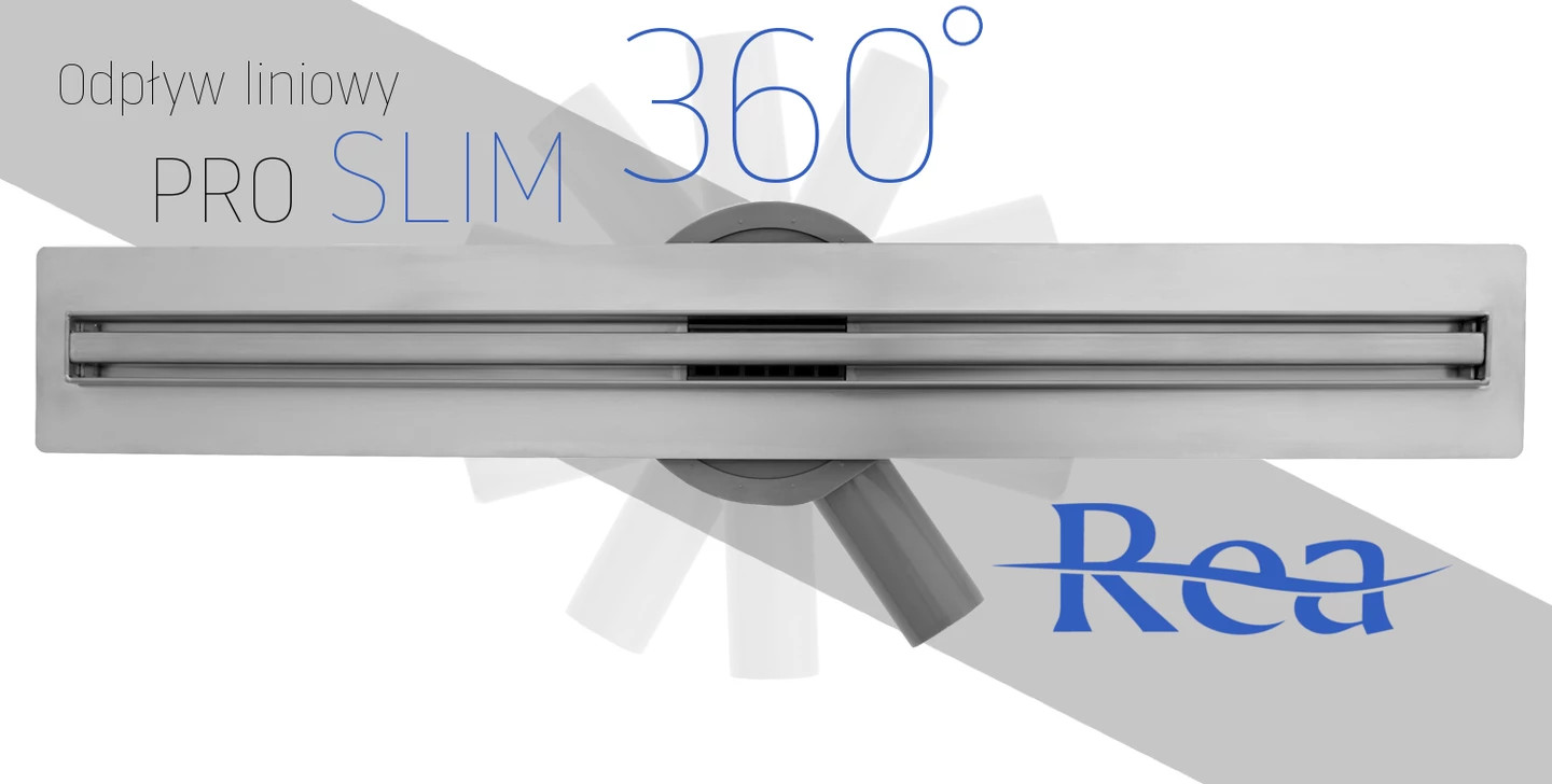 Sprchový žľab - Lineárny odtok Rea PRO SLIM 70 cm, sifón 360