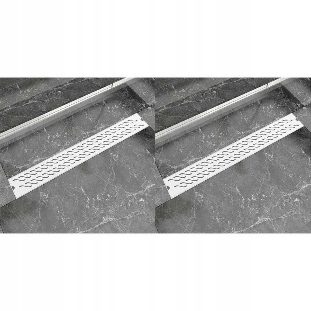 Sprchový žľab - Lineárny sprchový odtok, 2 ks 830x140 mm, oceľ