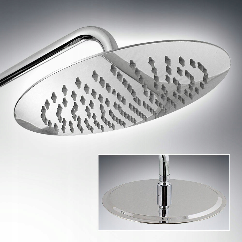 Sprchový panel - Moderná okrúhla sprchová hlavica, 25 cm sprchová hlavica