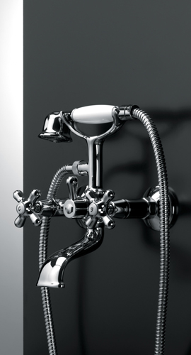 Vaňová batéria - PAFFONI IRIS BATHTUB RETRO STENNÁ CHROME!