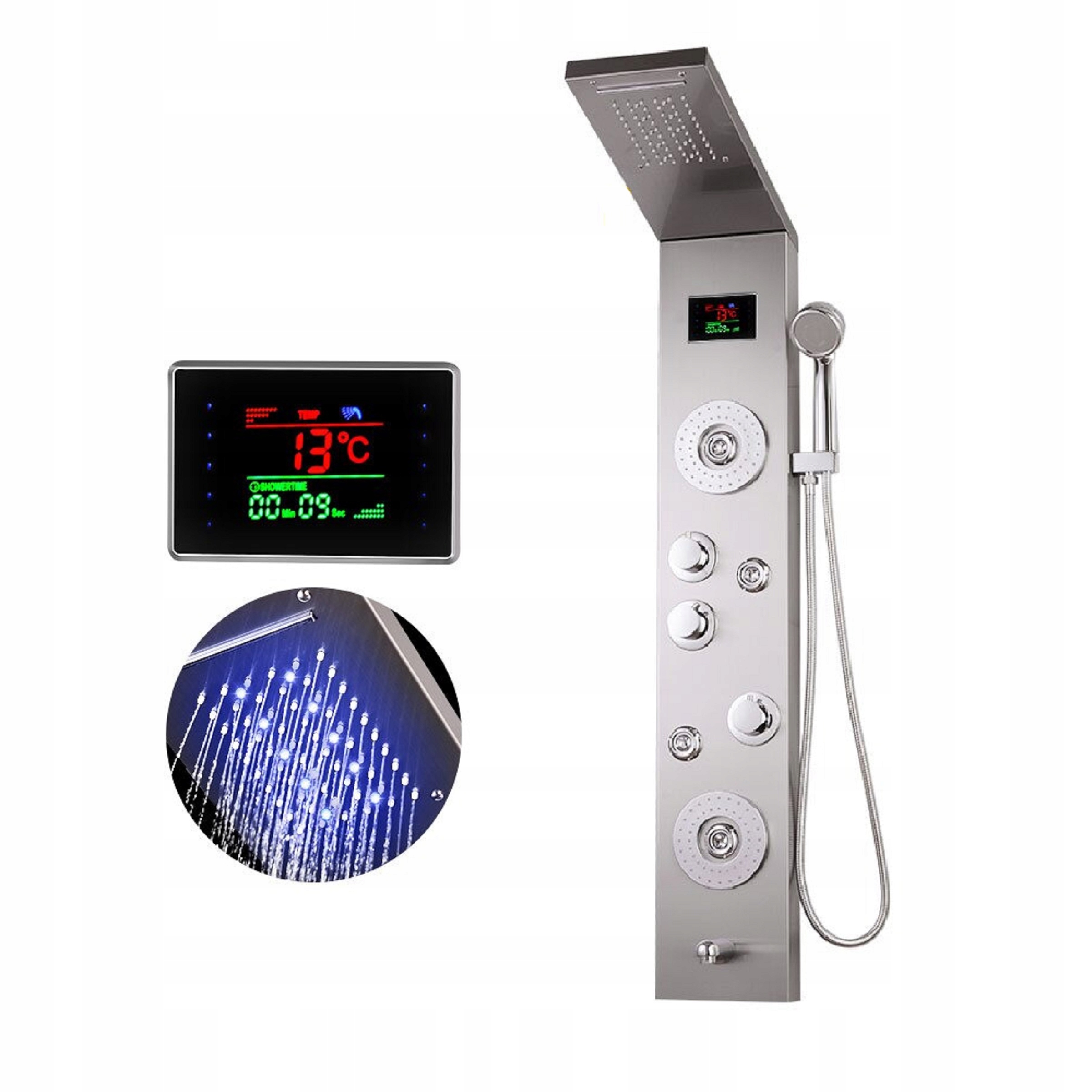 Sprchový panel - LED SPRCHOVÝ PANEL VODOPADNÝ TERMOSTAT Hydromasa