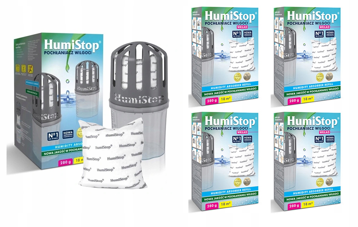 Odvlhčovač vzduchu - ABSORBER VLHKOSTI HUMISTOP so 6 náplňami SEDAN
