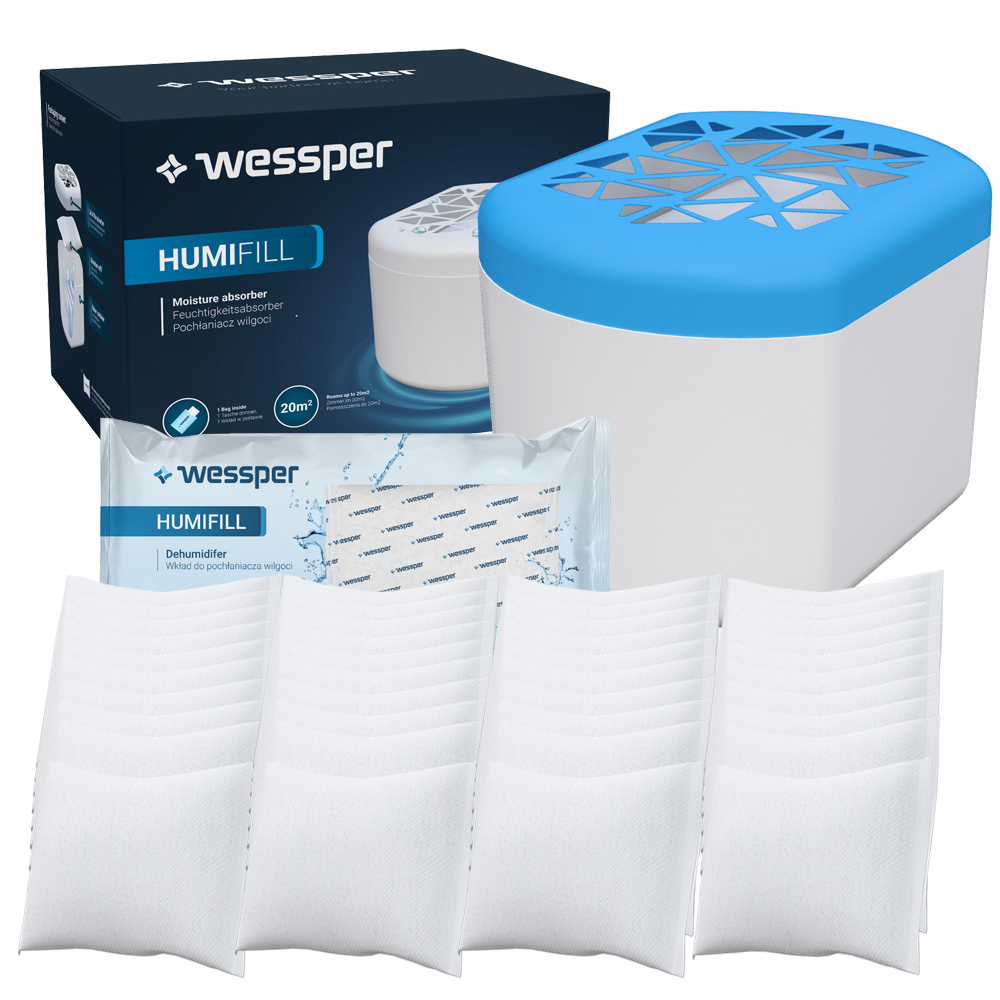 Odvlhčovač vzduchu - VLHKOSŤ ABSORBER WESSPER + 40x MODRÁ KAZETA