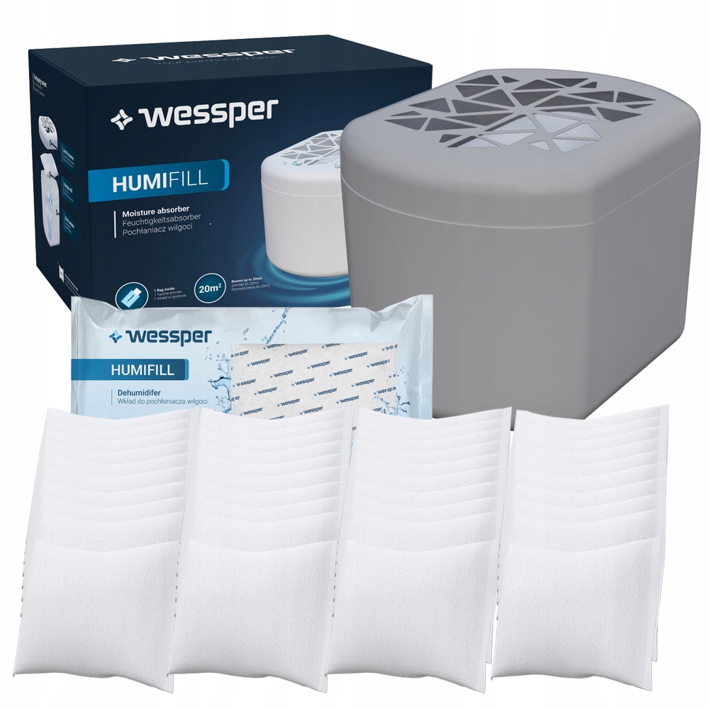 Odvlhčovač vzduchu - PROTI VLHKOSTI SADA ABSORBER + 40x ŠEDÉ DOPLNENIE