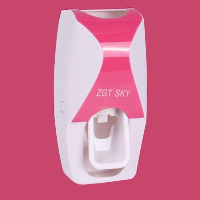 Kupelňový set doplnkov - [Zubná pasta ružová] Automatický dávkovač