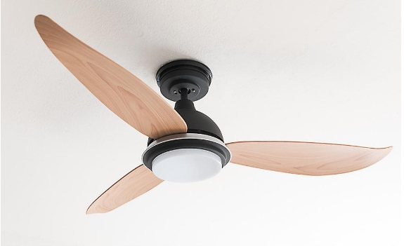 Kupelňový ventilátor - Stropný ventilátor Pepeo Bayu čierna / hnedá LED