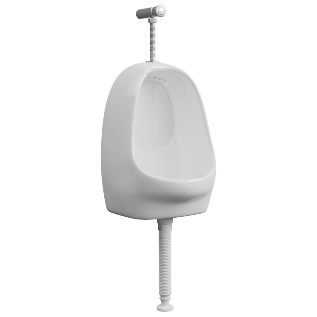 Pisoár závesný s preplachovacím ventilom, keramický,