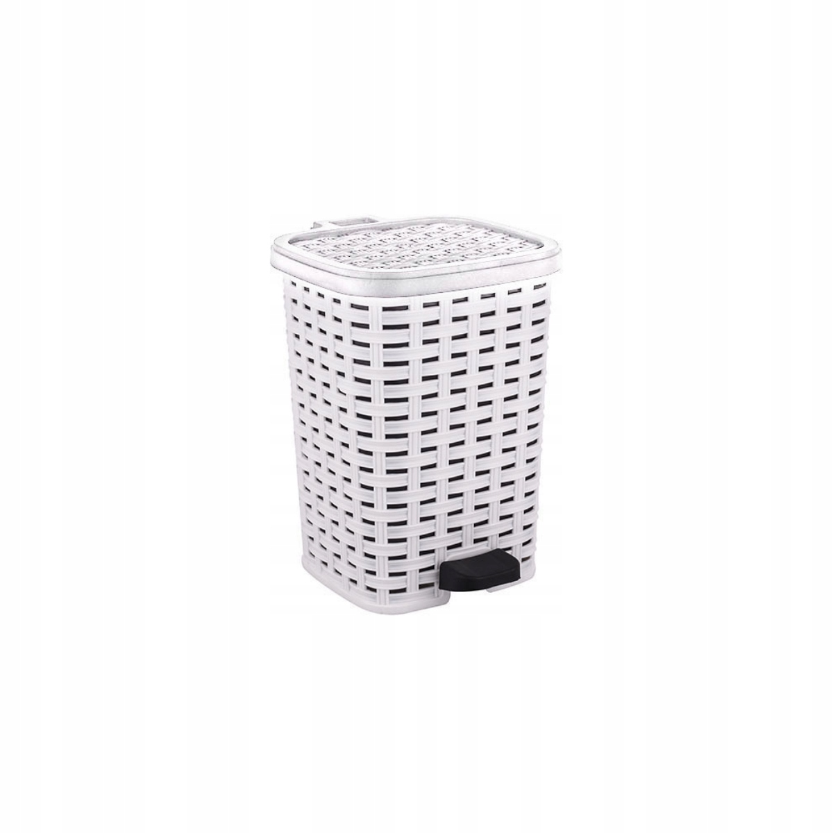 Kontajnerový kôš s pedálom RATTAN Openwork 26 l biely