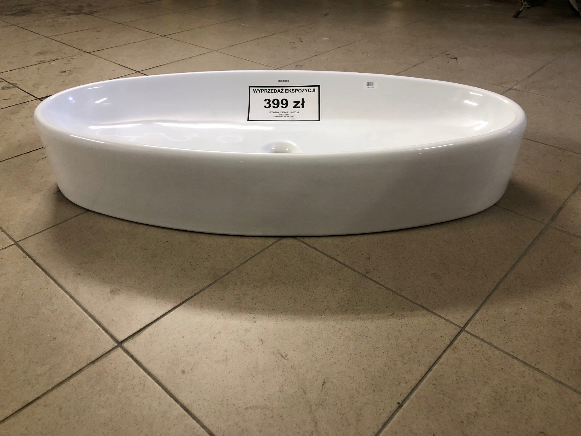 Umývadlo - Akcia 1100 PLN na 399 PLN umývadlo na dosku 84 cm