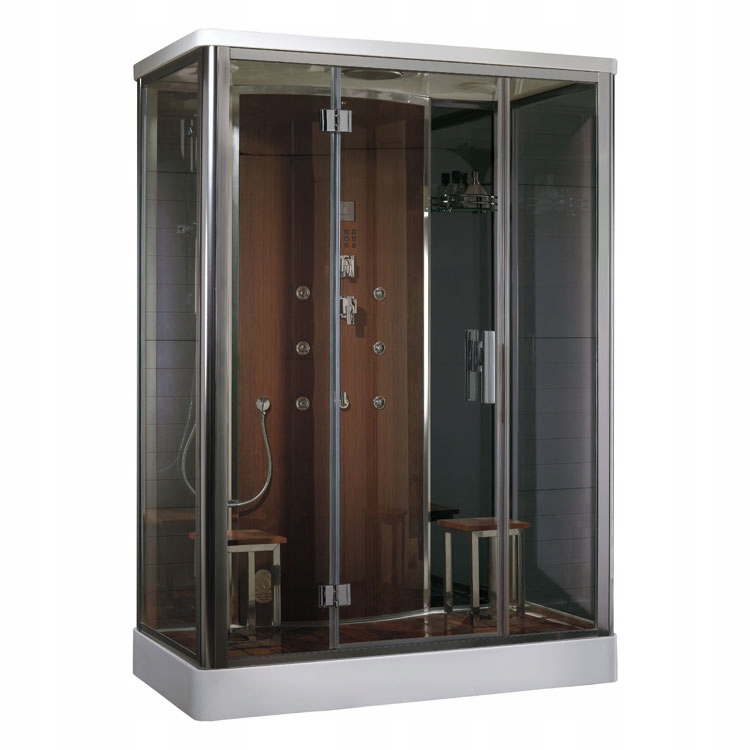 Hydromasážna sprchová babína - Parná sprcha EAGO DZ956F8 hnedá 150x90