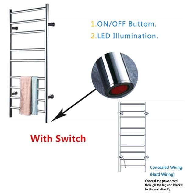 Polička do kúpelne - [Switch And No Plug / Cn / 110V] Rail