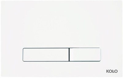 WC tlačidlo - ELEGANTNÝ biely ovládací panel, KRUH
