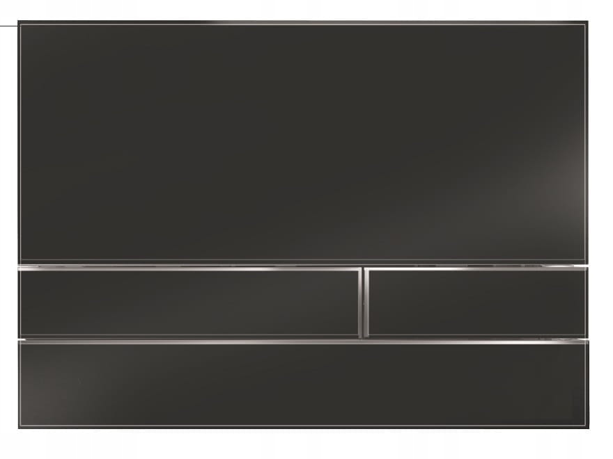 WC tlačidlo - Exkluzívny ovládací panel Čierne matné sklo