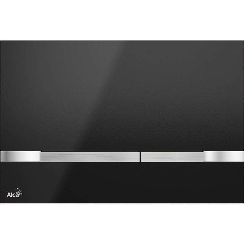 WC tlačidlo - Ovládacie tlačidlo Alcaplast STRIPE-BLACK GLOSS