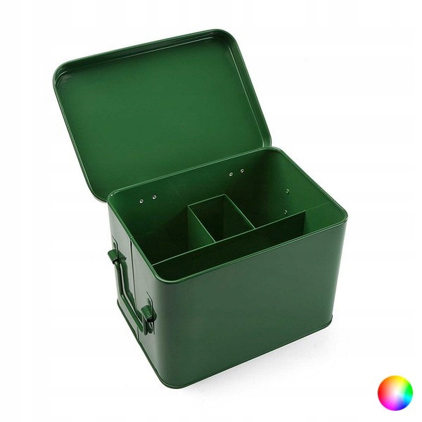 Kupelňový set doplnkov - Zelená kovová krabica