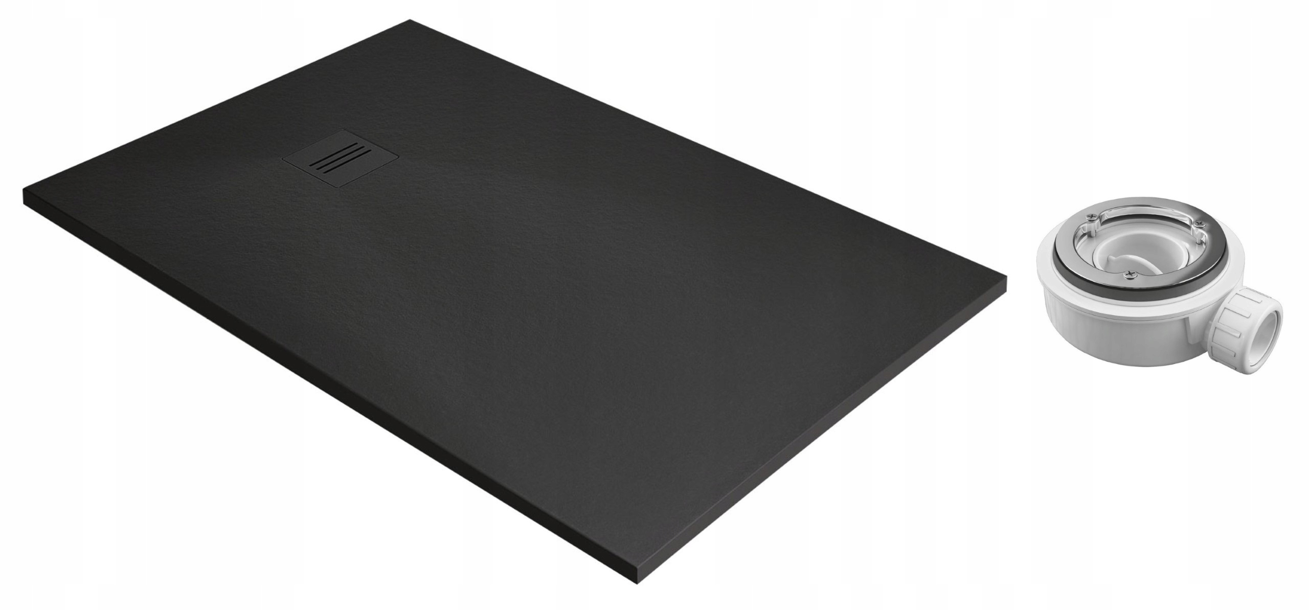RADAWAY Sprchová vanička Kyntos F čierna 130x80 Sifón