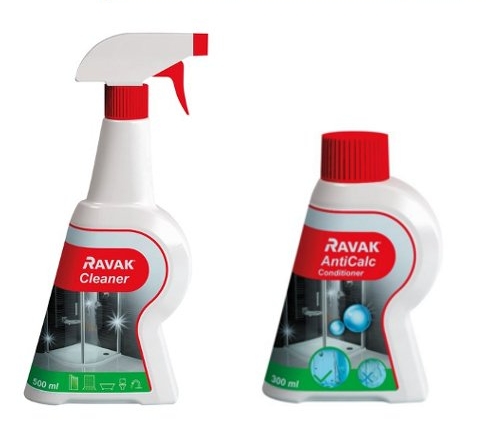 Sprchový kút - Čistiaca sada RAVAK X01101 + Anticalc B32000000N