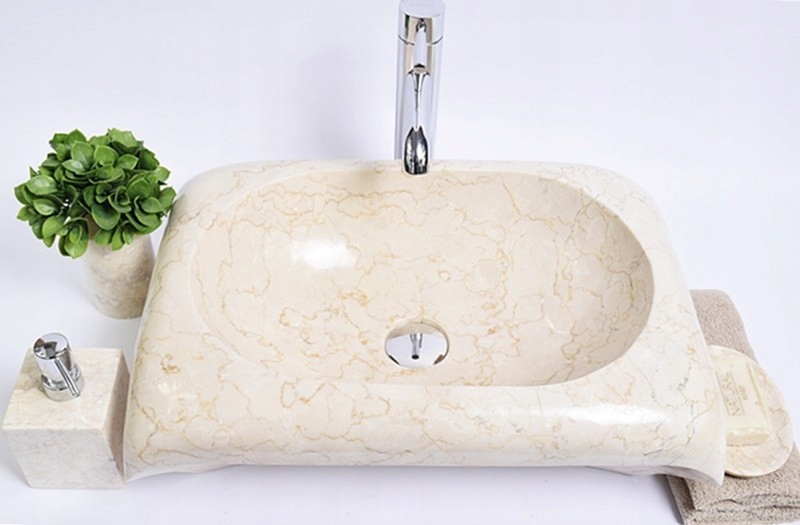 Umývadlo - RCTK-P Cream F 50x35 umývadlo na dosku z kameňa