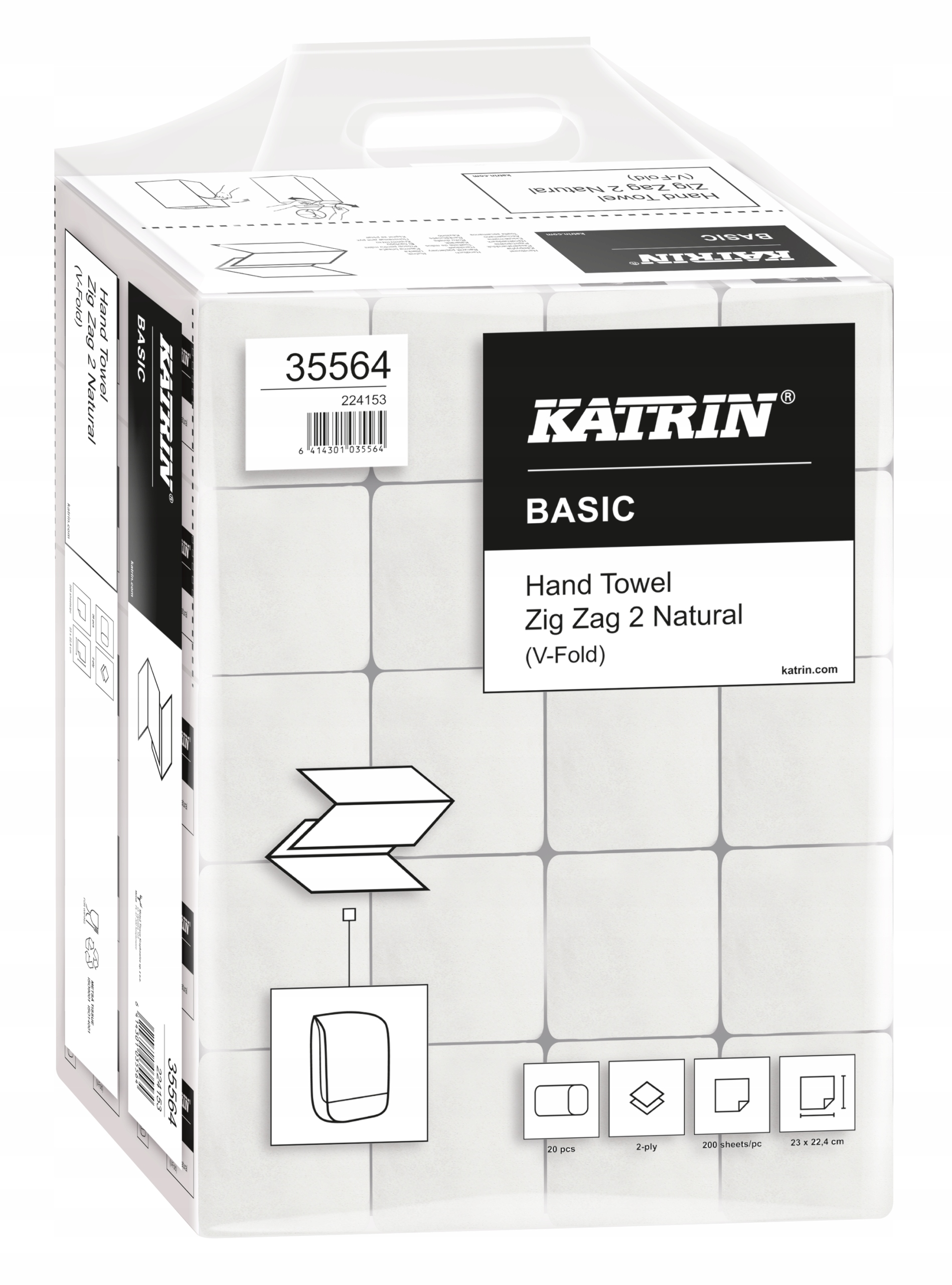 Držiak papiera ZZ PAPIEROVÝ Uterák KAT 35564 4000ks. 20x200
