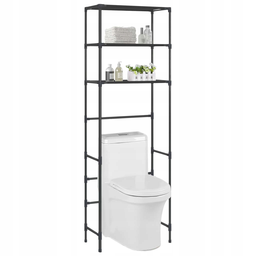 Kupelňový set doplnkov - REGÁL NA KNIHU DO KÚPEĽNE NAD TOALETOU 53x28x169cm