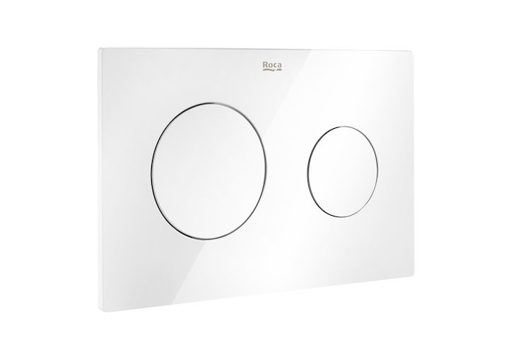 WC tlačidlo - TLAČIDLO ROCA PL10 okrúhly rám DUPLO JEDEN BIELY