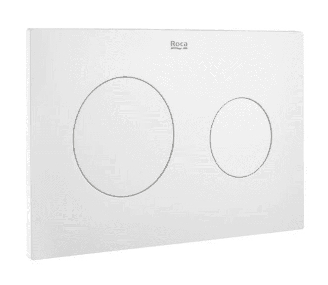 WC tlačidlo - TLAČIDLO ROCA kruhový rám DUPLO JEDEN BIELY MAT