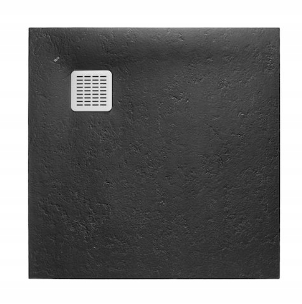 ROCA TERRAN SPRCHOVÝ ZÁSOBNÍK KOMPOZITNÝ STONEX 80x80 ČIERNY