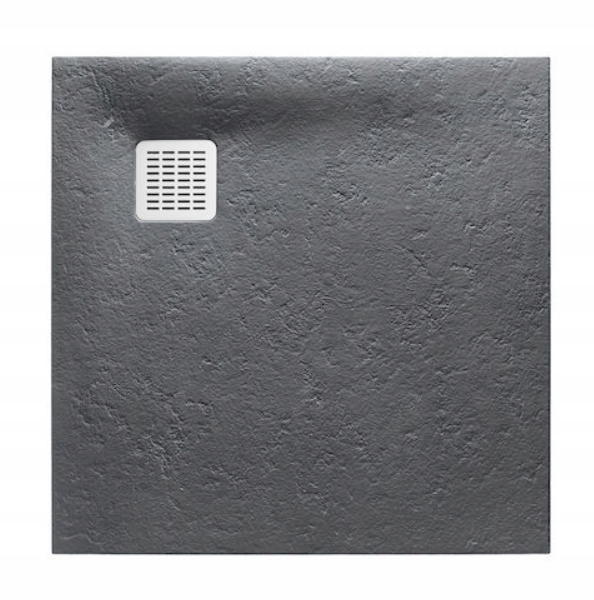 ROCA TERRAN SPRCHOVÝ ZÁSOBNÍK STONEX 80x80 cm ŠEDÁ BRÁNKA