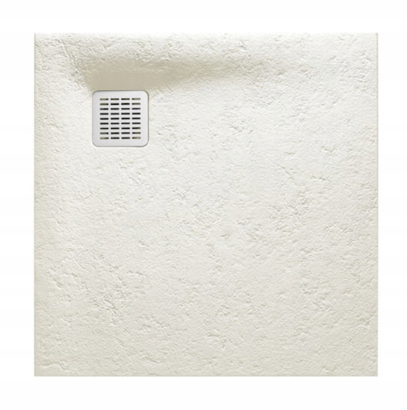 ROCA TERRAN SPRCHOVÝ ZÁSOBNÍK STONEX 80x80 cm POMALY BIELY