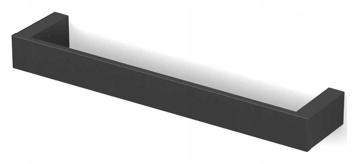 Vešiak - Vešiak na zábradlie na stenu kúpeľne 30cm čierny mat