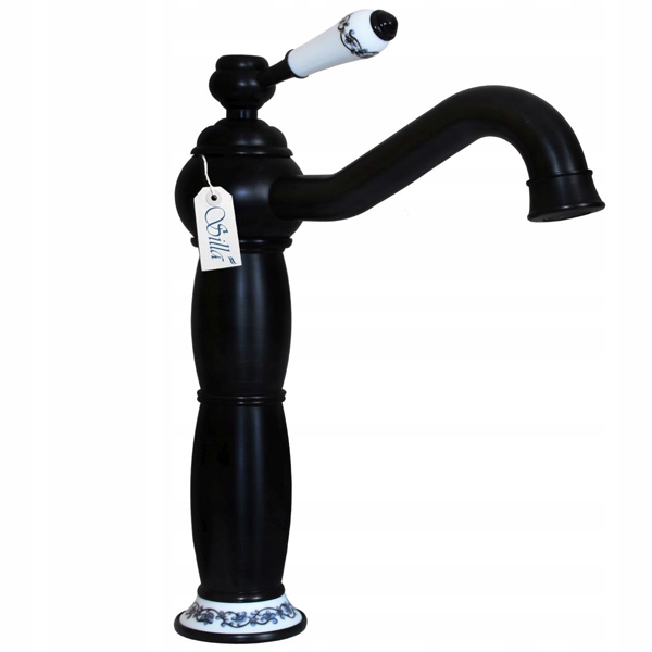 Umyvadlová batéria - Retro kúpeľňový umývadlový faucet stojaci čierny