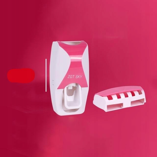 Kupelňový set doplnkov - [Pink E2] Automatický dávkovač zubnej pasty