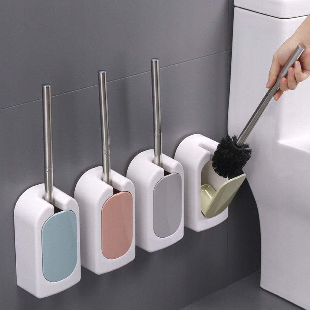 WC kefa - [Ružová] Sada držiakov na toaletnú kefu s