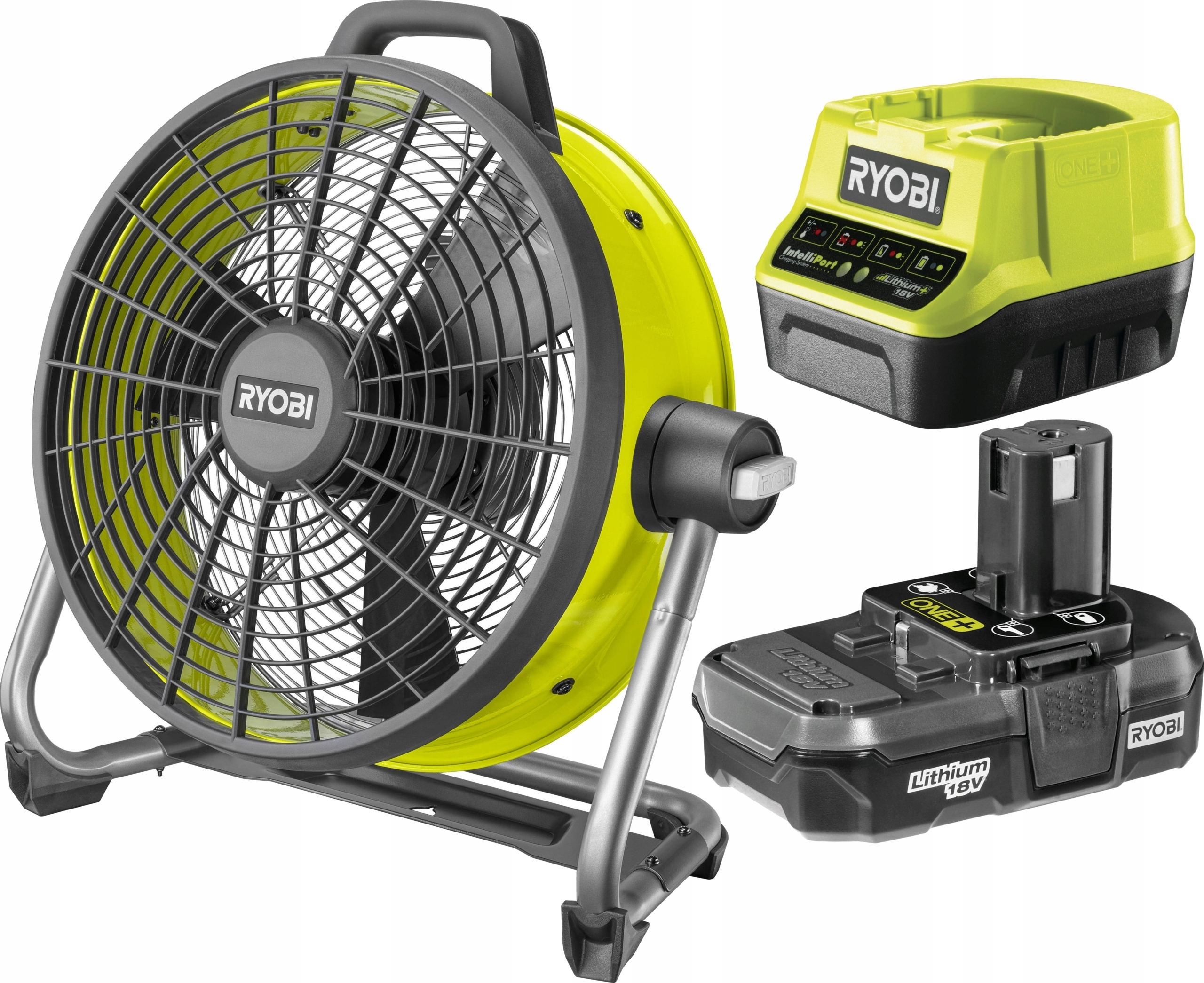 Kupelňový ventilátor - Ryobi R18F5 Batéria FAN 18V + 1,3Ah