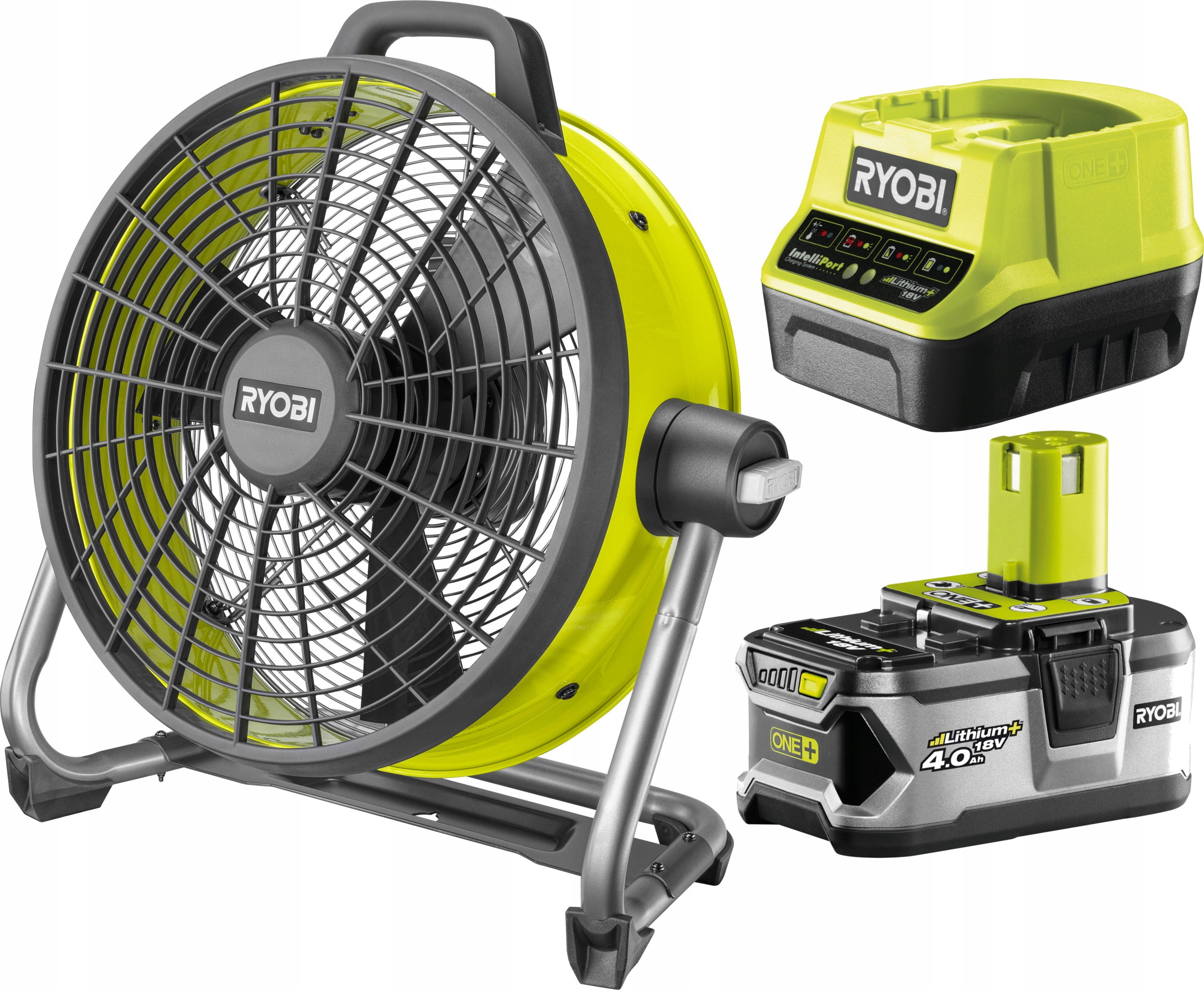 Kupelňový ventilátor - Ryobi R18F5 Batéria FAN 18V + 4Ah