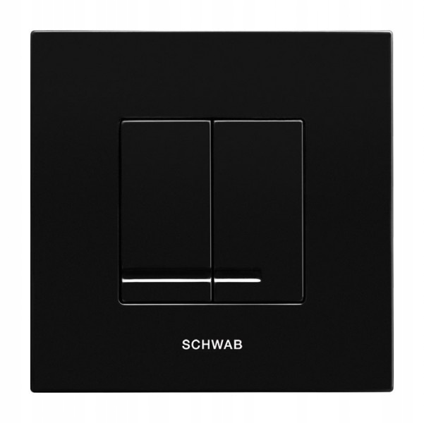 WC tlačidlo - TLAČIDLO SCHWAB ARTE DUO ALU ČIERNE
