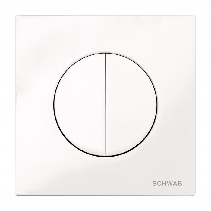 WC tlačidlo - TLAČIDLO SCHWAB ATENA DUO BIELE