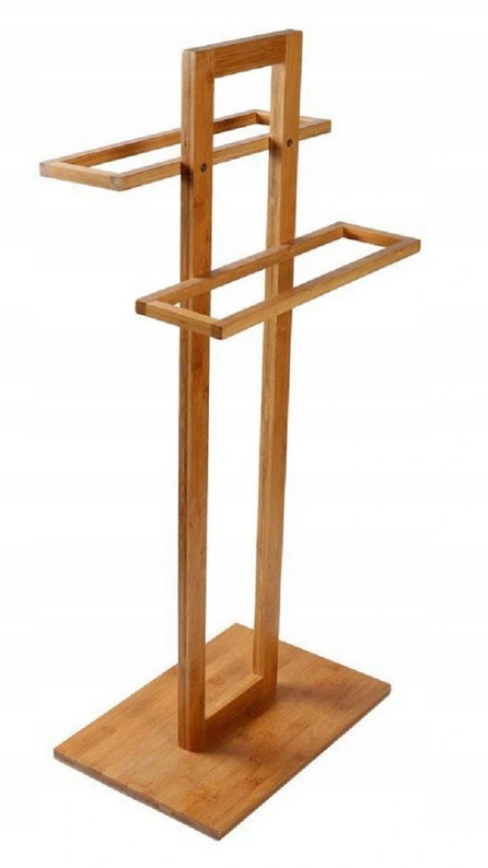 Vešiak - BAMBOO STOJAN NA 2 RUKÁVA NA RUČNÍKY
