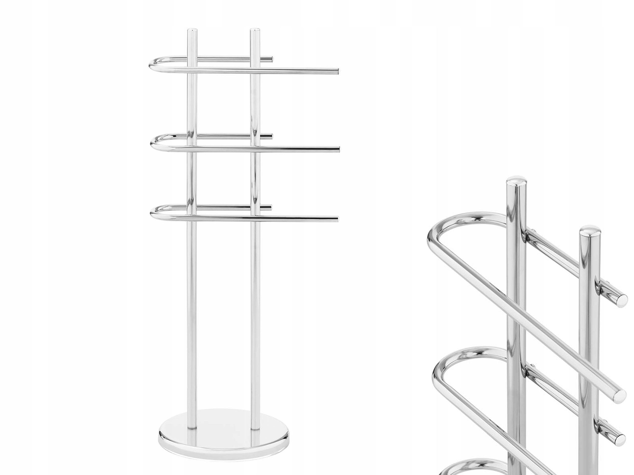 Vešiak - STOJAN NA RUČNÍKY, STOJANÝ 3-ramenný INOX