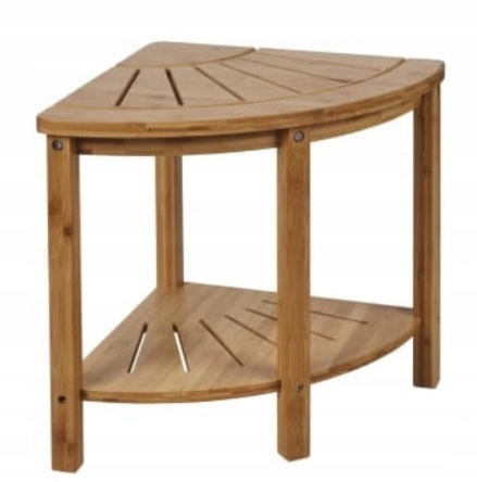 Kupelňový set doplnkov - ROHOVÁ STOLIČKA S ELEKTRICKÝM REGÁLOM BAMBOO