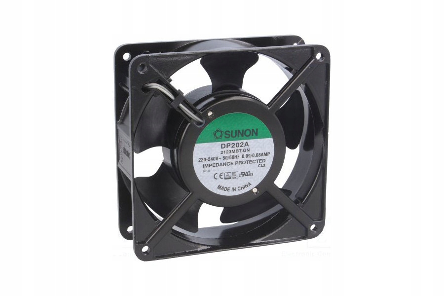 Kupelňový ventilátor - SUNON AC GUĽOVÝ VENTILÁTOR 230V 120x120mm 133m3 / h