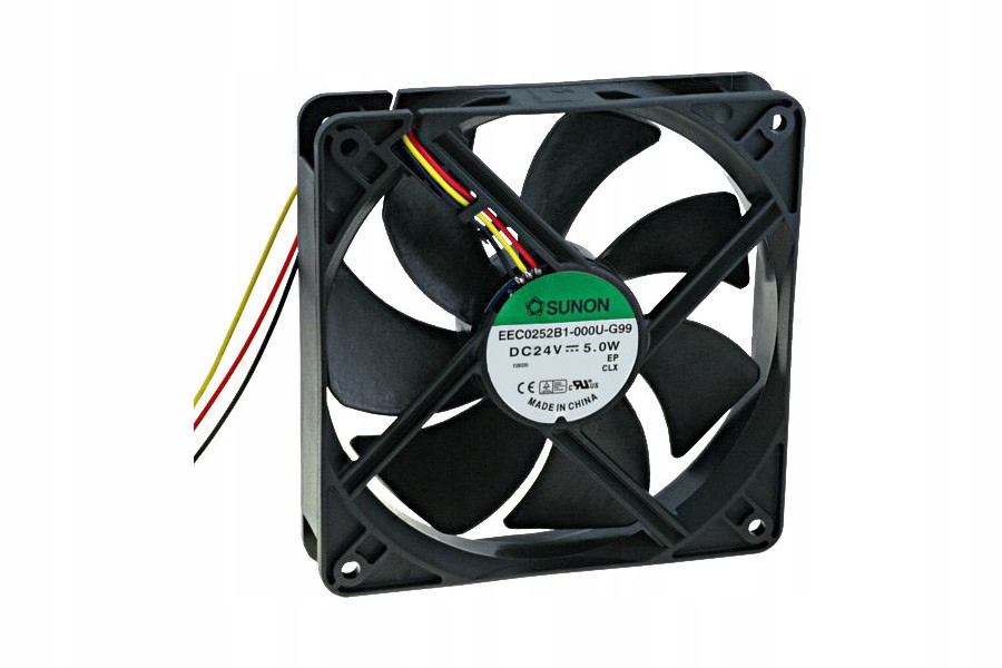 Kupelňový ventilátor - SUNON DC KULOVÝ VENTILÁTOR 24V 120x120mm 184m3 / h