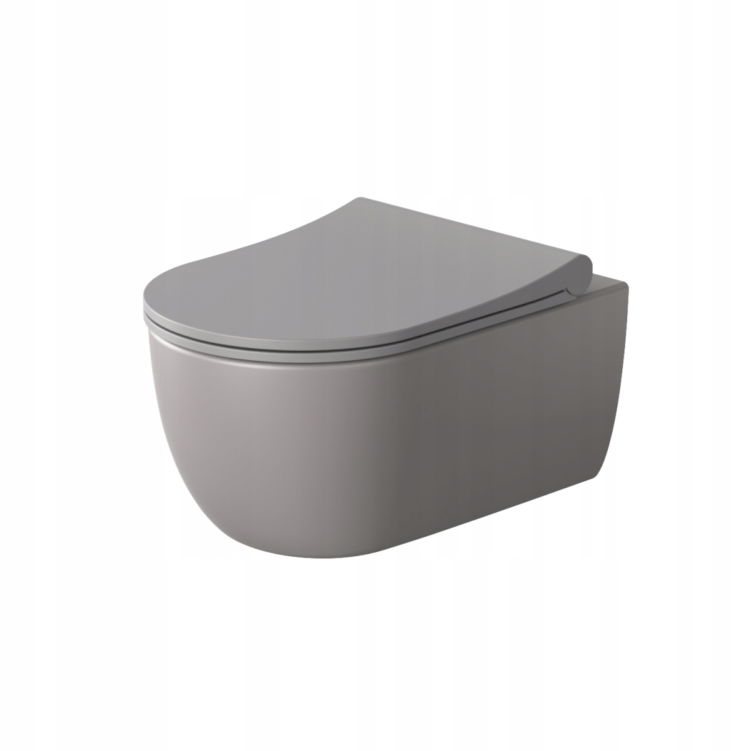 WC MISA - GREY GREY SEMI-MATNÁ RIMLESS WC MOLIS + SLIM SEDADLO