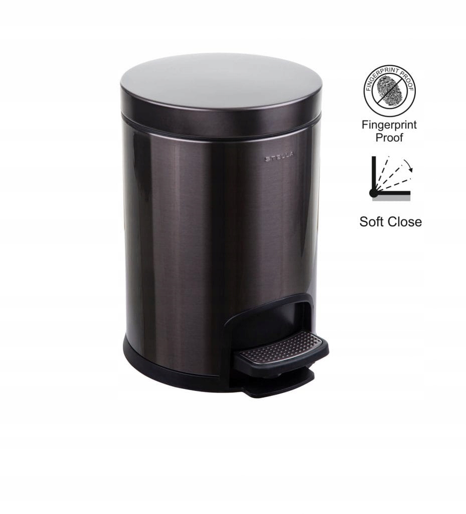 Stella Pedal basket, round, graphite 5L 20.20105-B
