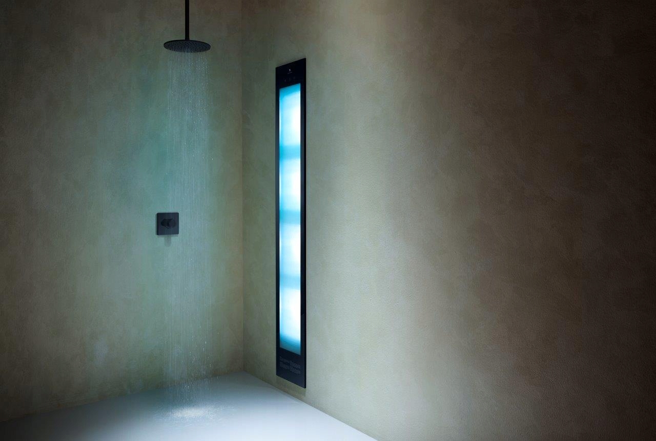 Kupelňový set doplnkov - Sunshower Deluxe Black - UV a IR žiarič