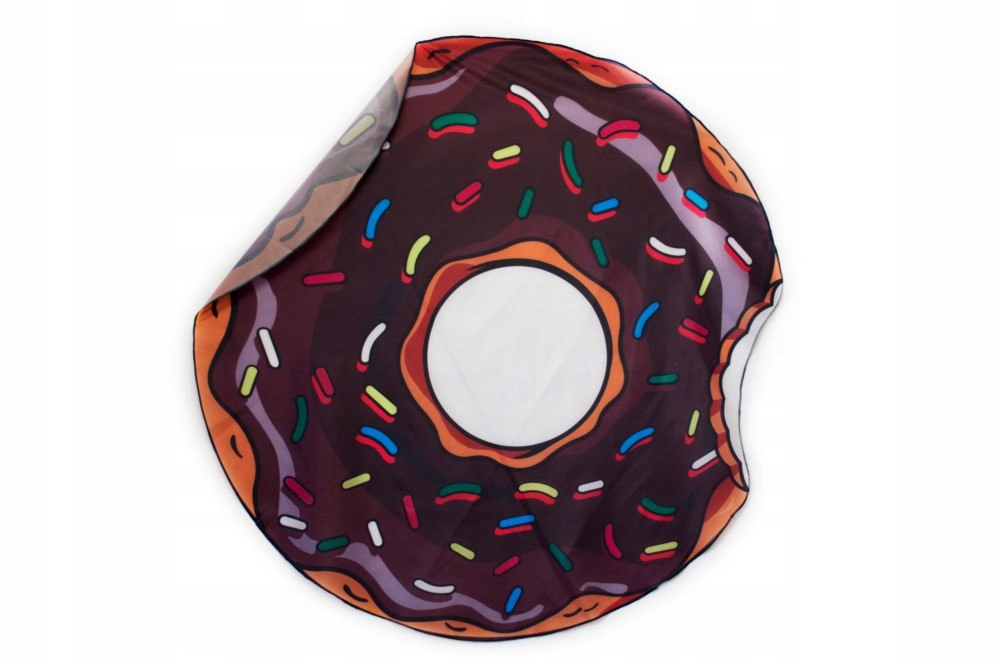 Kupelňový set doplnkov - Rýchloschnúca plážová podložka 135 cm, vzor: bronzový donut